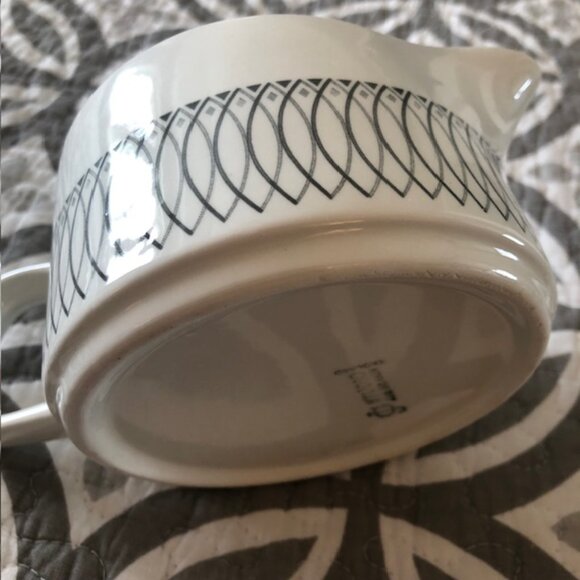 MCM 1960's J&G Meakin Studio, Scraffito Geometric Mid-Century Modern Gravy Boat - Picture 7 of 7